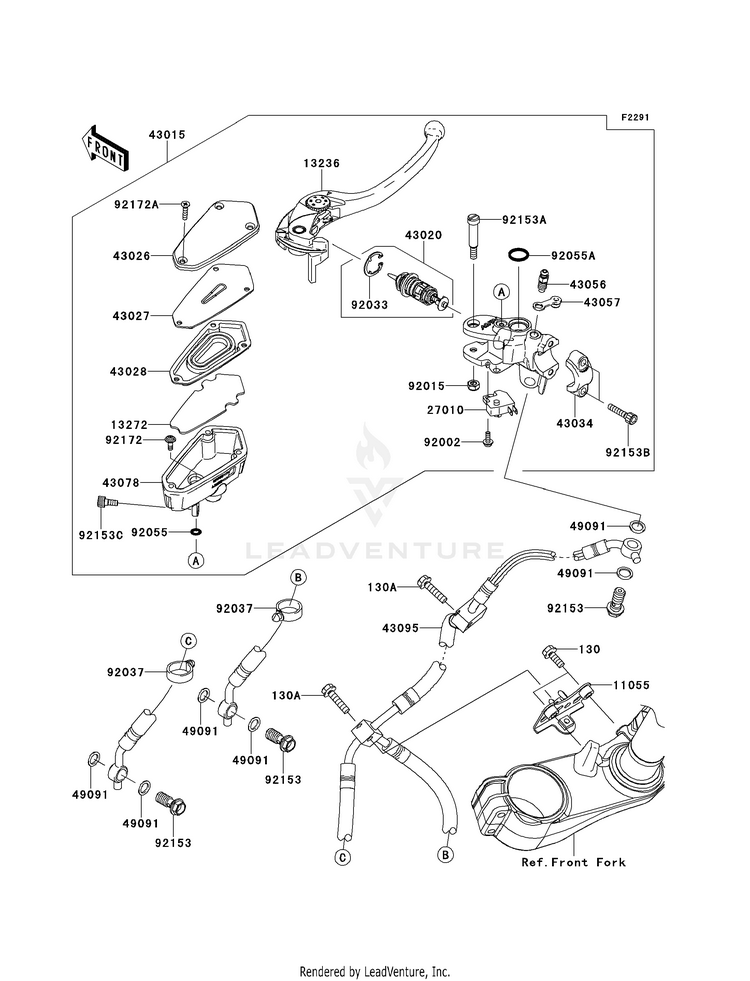 Front Master Cylinder Schematic