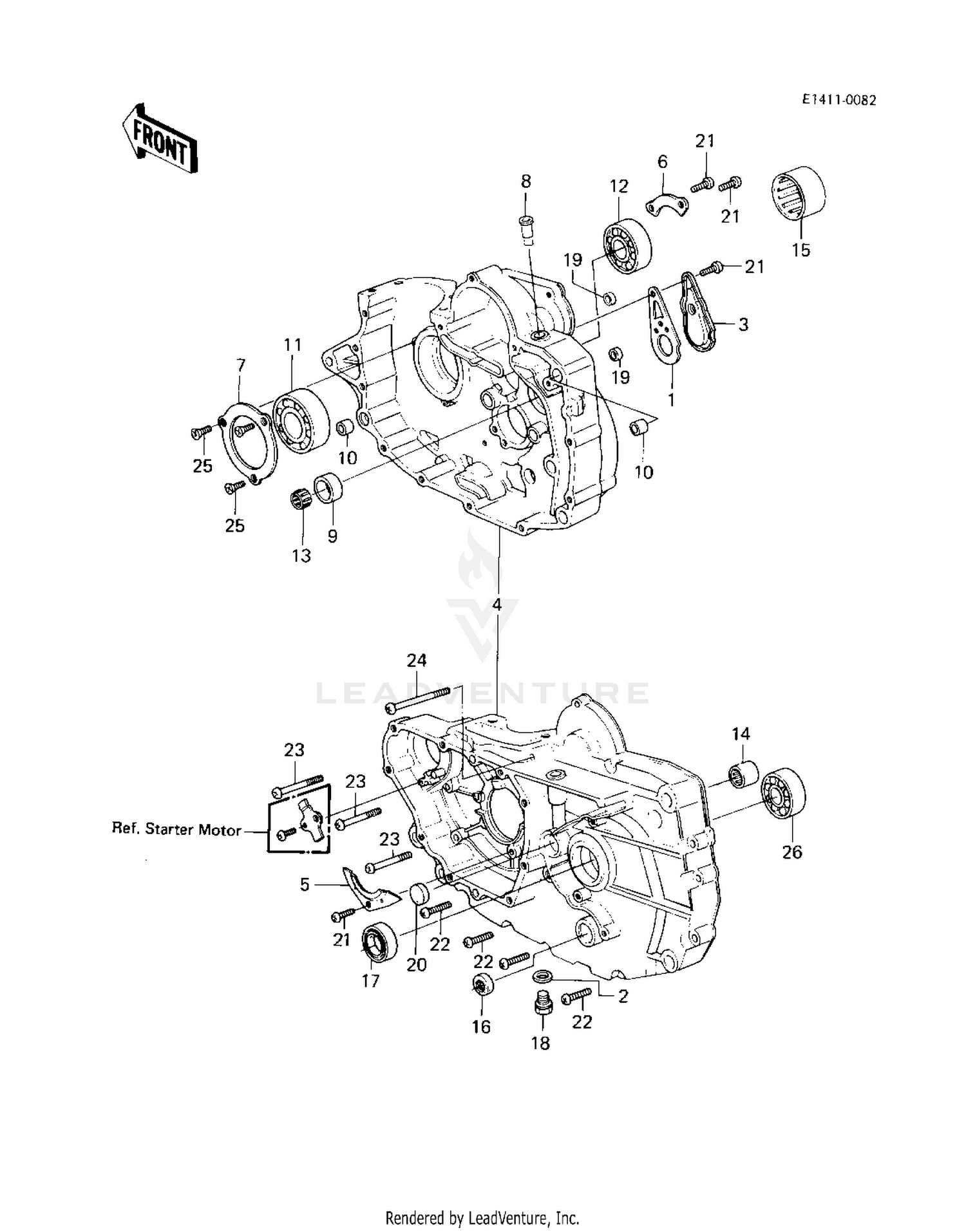 CRANKCASE ('83 KLT200-C1)