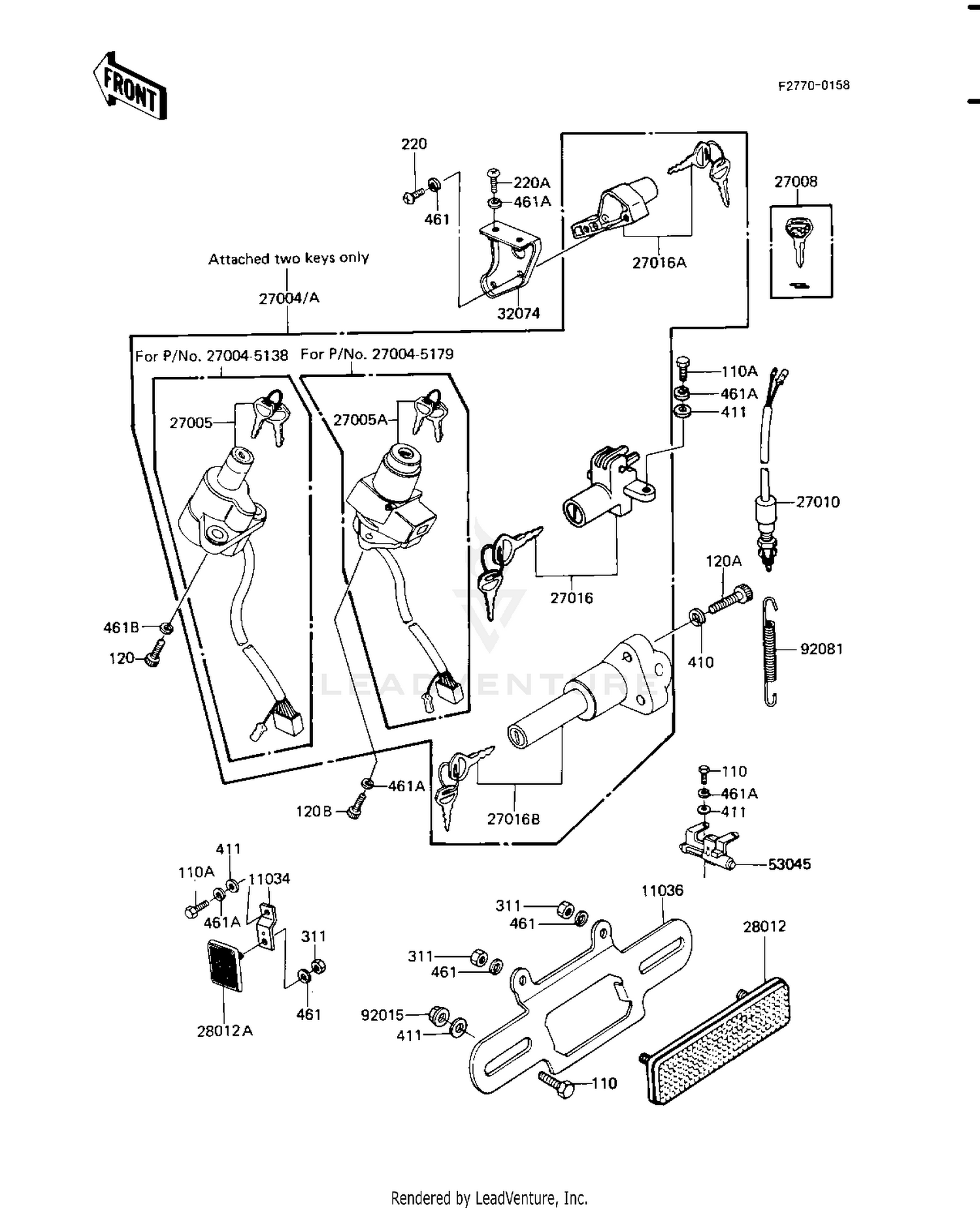 IGNITION SWITCH/LOCKS/REFLECTORS