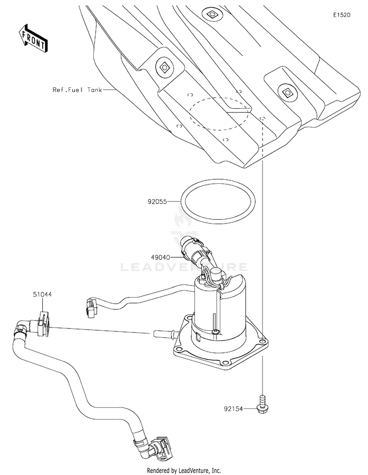 Fuel Pump KX450MRFAN KX450 50th Anniversary Edition (2024) Schematic