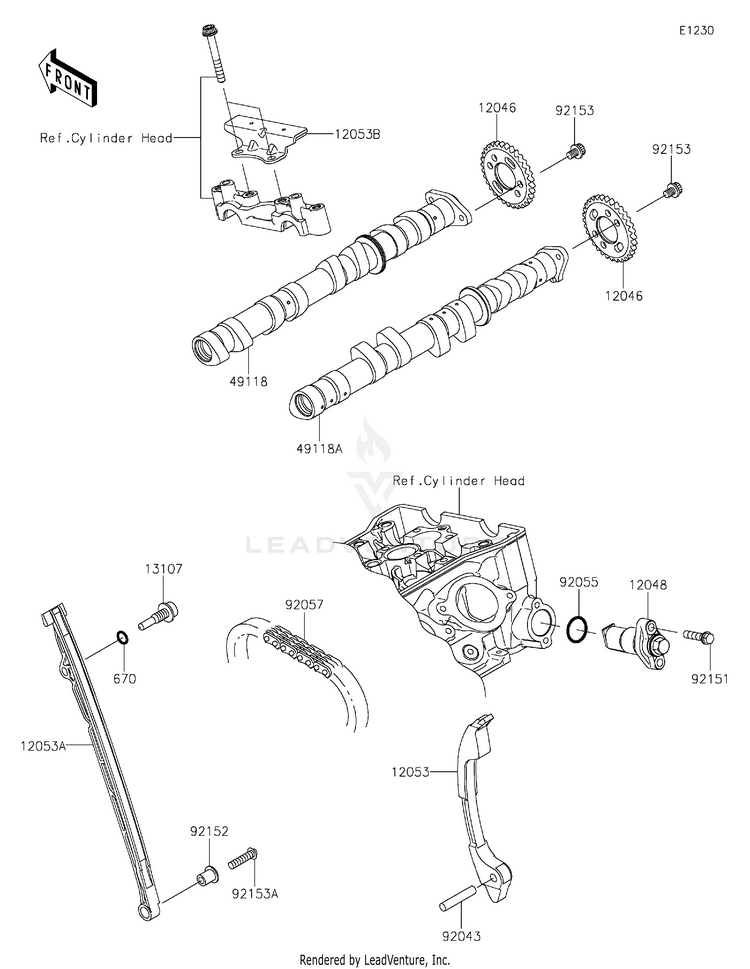 Camshaft(S)/Tensioner Schematic