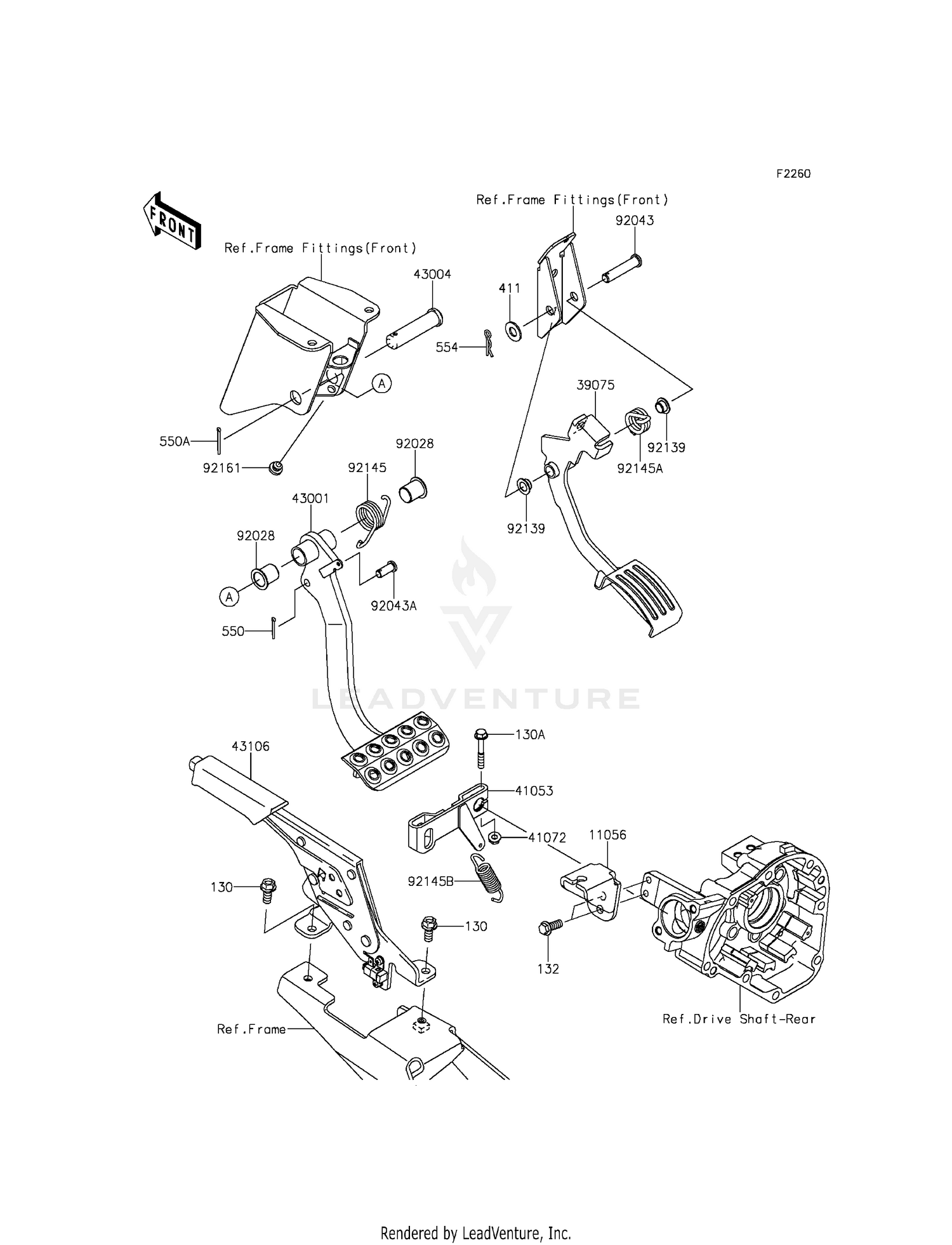 BRAKE PEDAL/THROTTLE LEVER