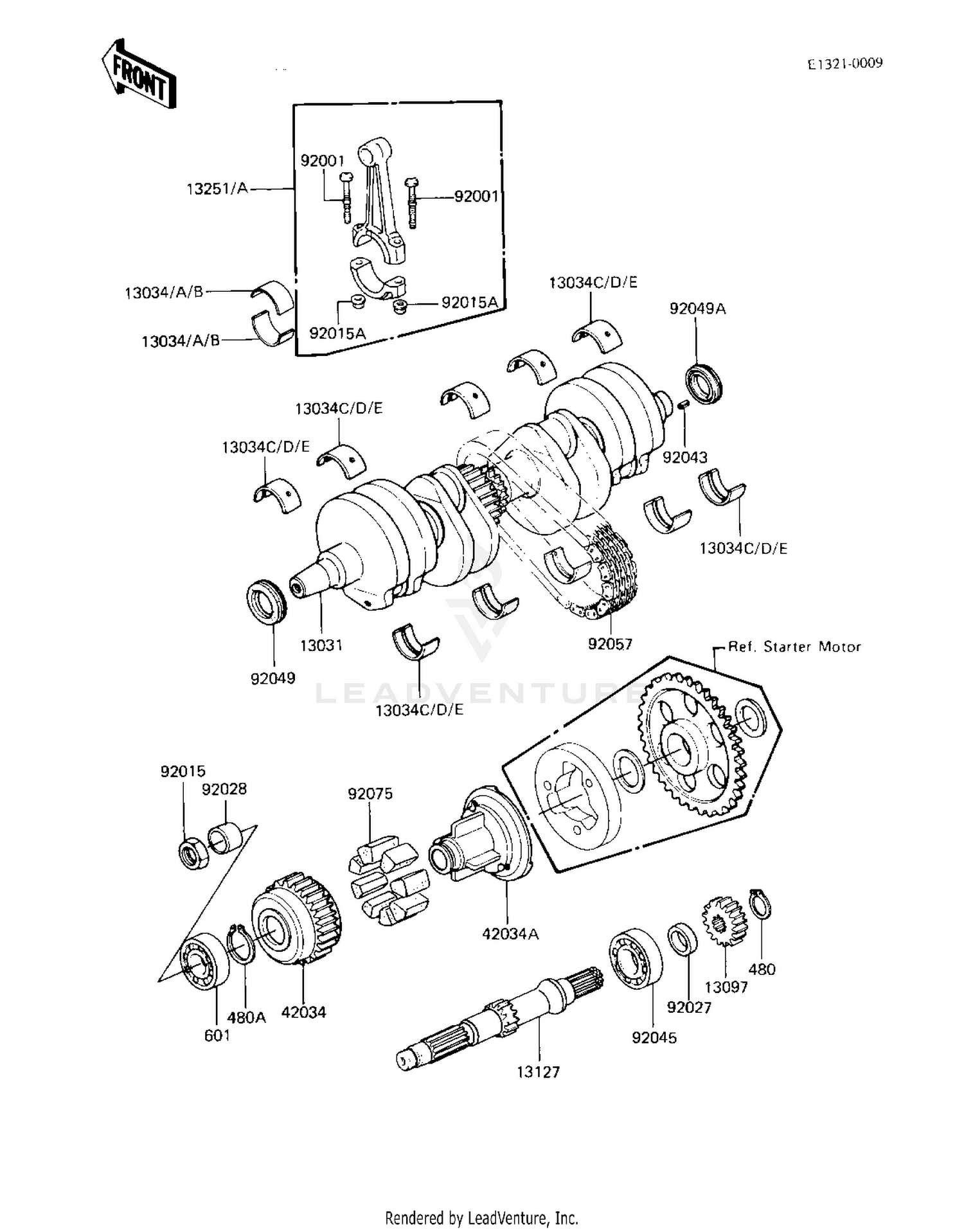 CRANKSHAFT/SECONDARY SHAFT ('82-'84 A3/A