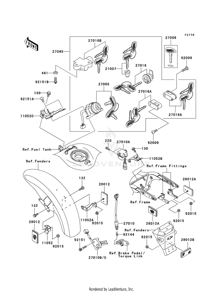 Ignition Switch/Locks/Reflectors Schematic