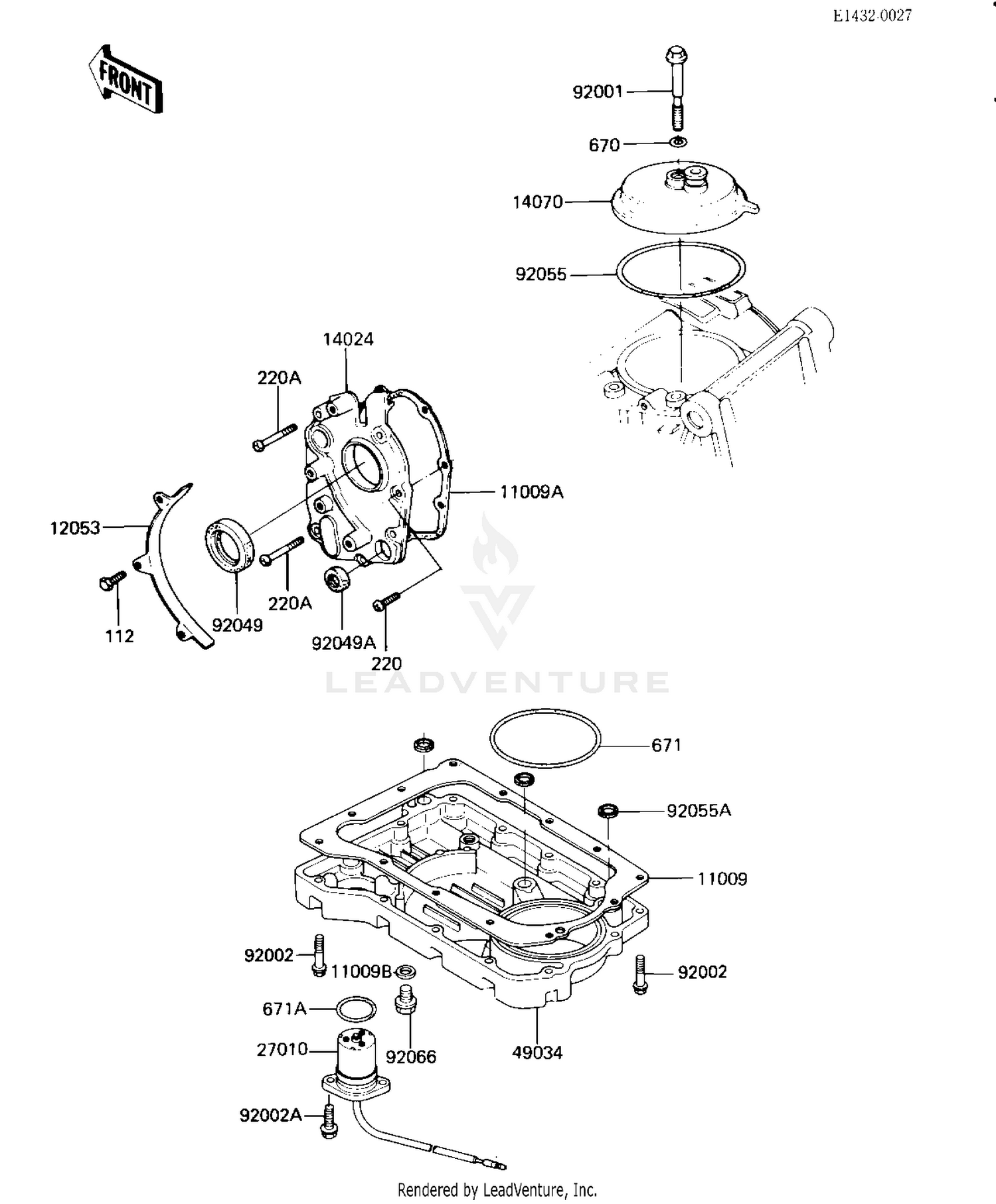 BREATHER COVER/OIL PAN