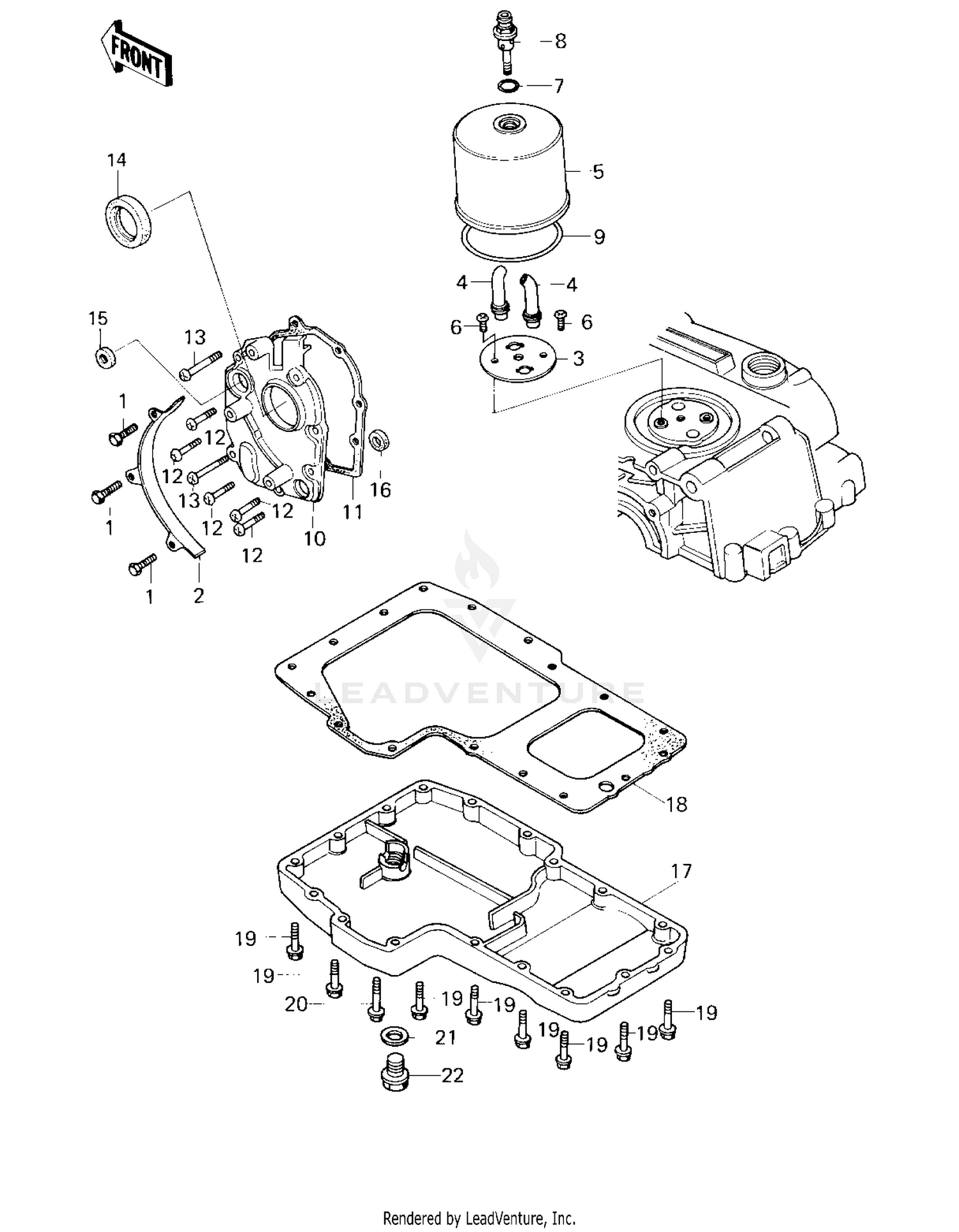 BREATHER COVER/OIL PAN