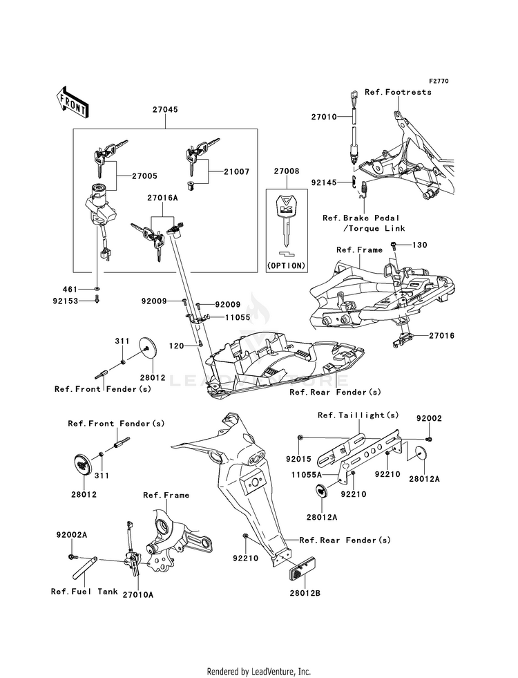 Ignition Switch/Locks/Reflectors Schematic