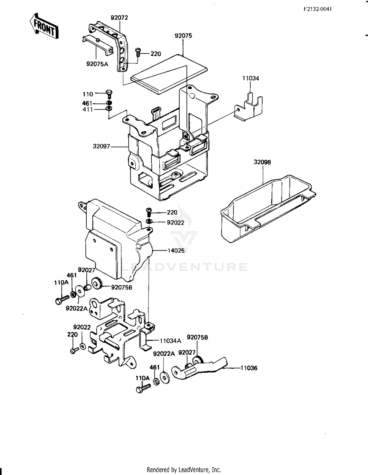 BATTERY CASE/TOOL CASE ('81-'82 H1/H2)