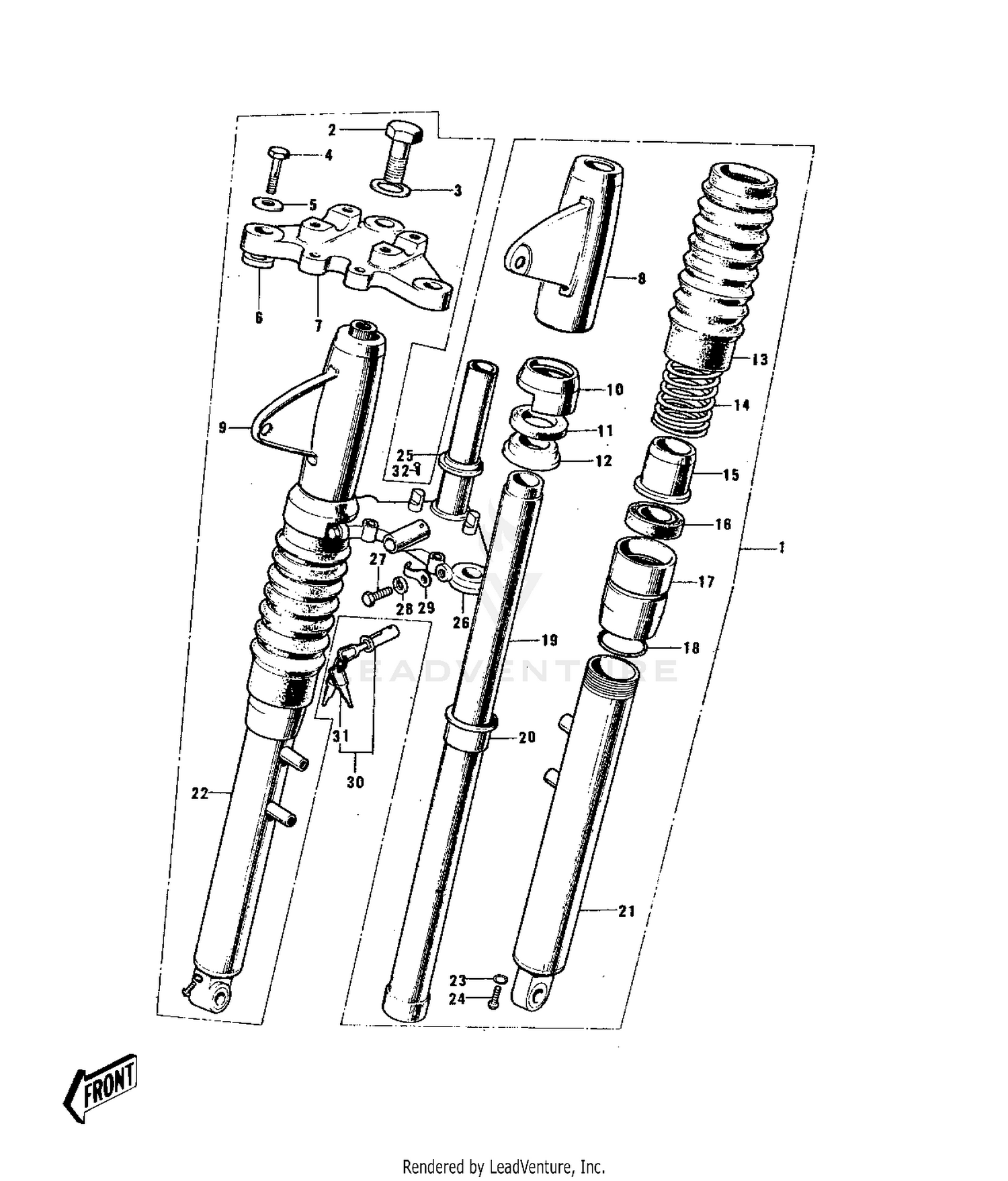 FRONT FORK ('74-'75)