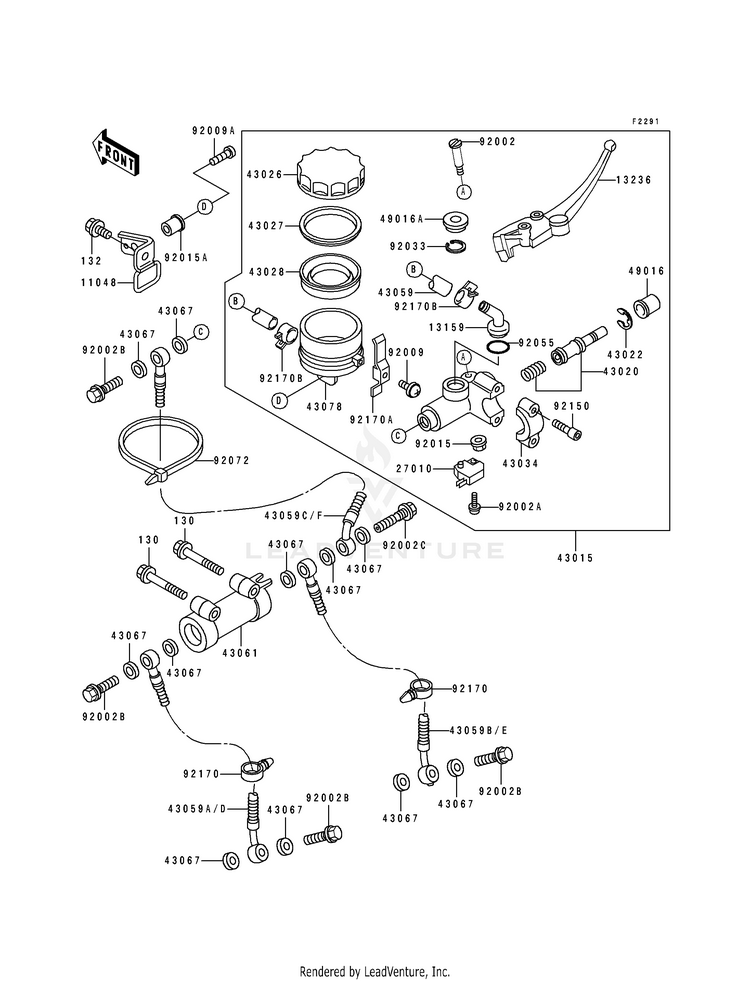 Front Master Cylinder Schematic