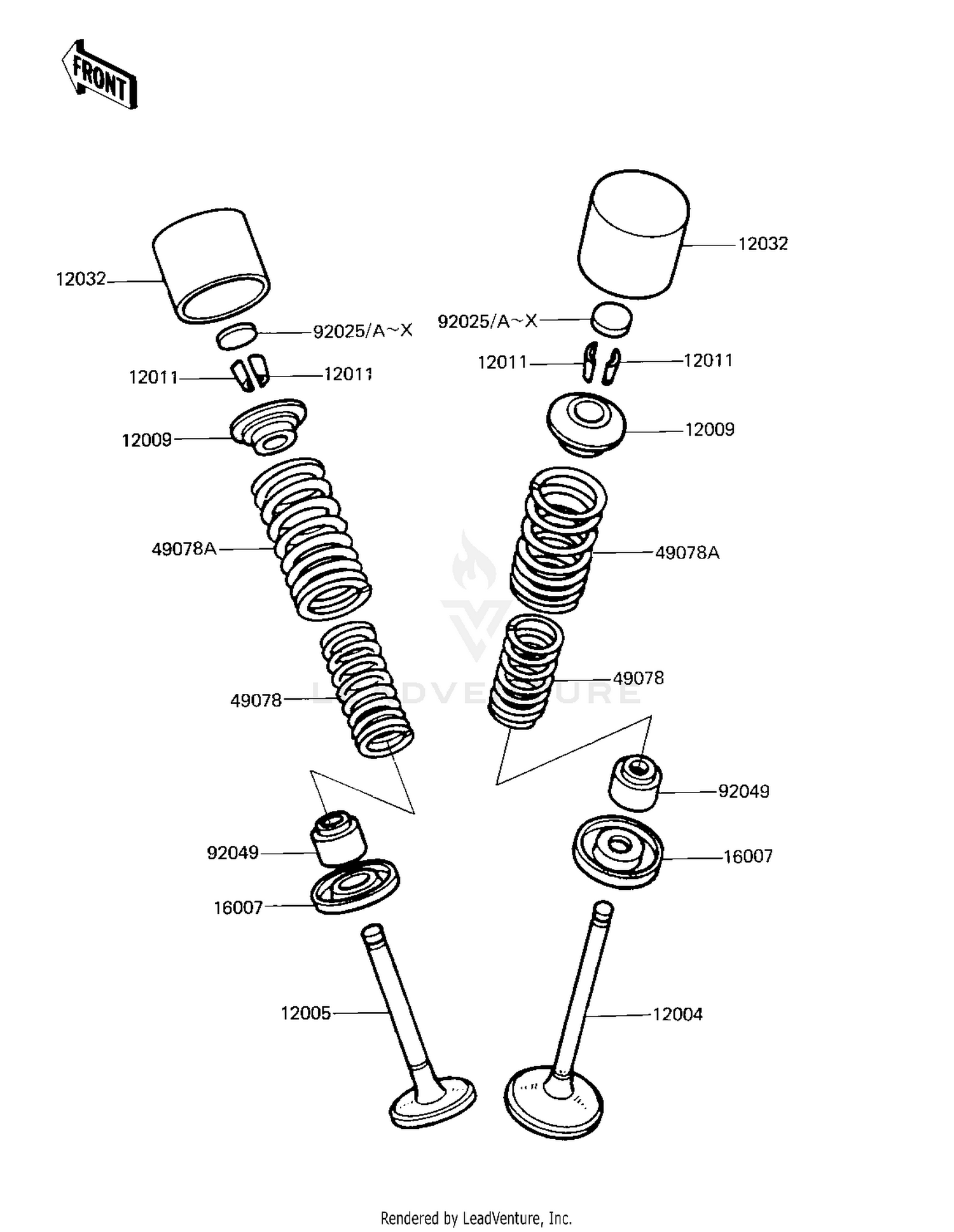 VALVES ('81 -'82 KZ750-E2/E3)
