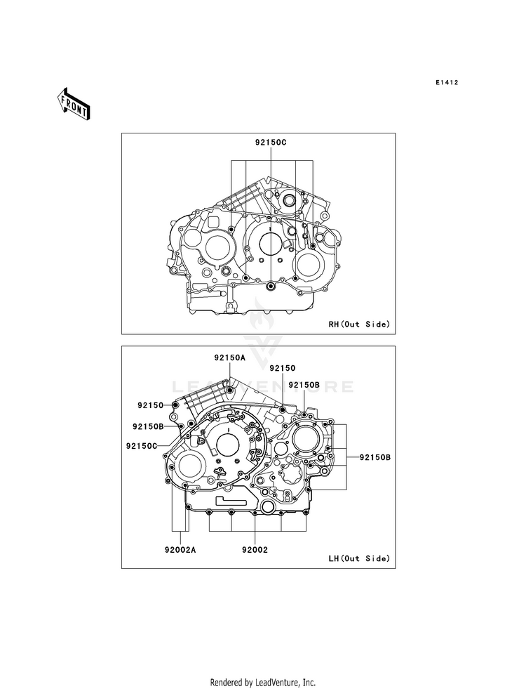 Crankcase Bolt Pattern Schematic