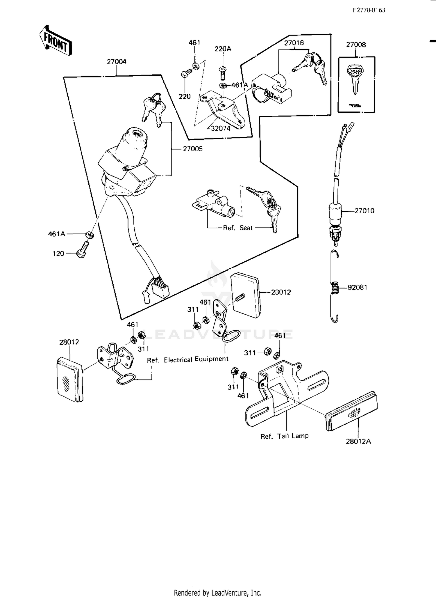 IGNITION SWITCH/LOCKS/REFLECTORS