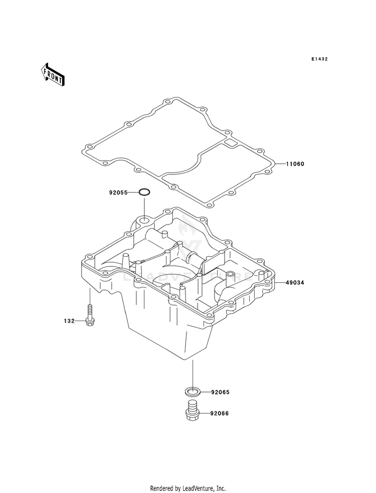 Breather Cover/Oil Pan Schematic