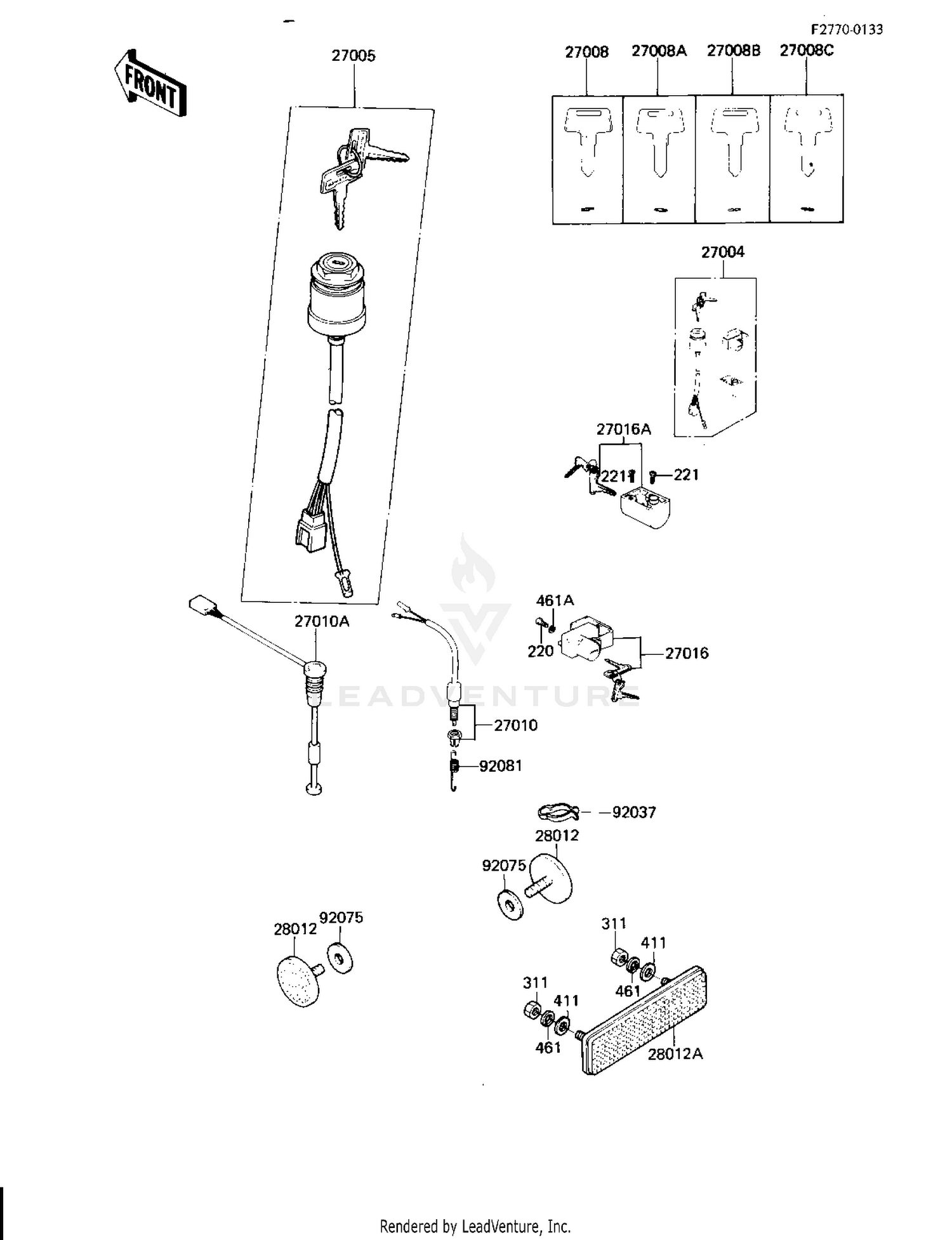 IGNITION SWITCH/LOCKS/REFLECTORS