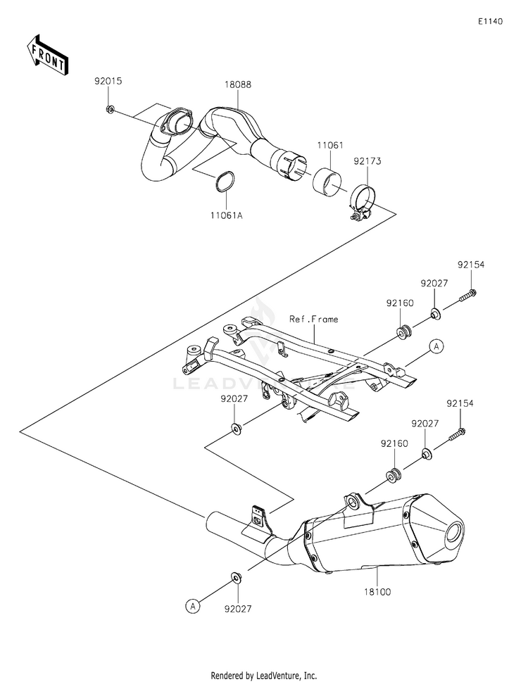 Muffler(S) KX450MRFAN KX450 50th Anniversary Edition (2024) Schematic