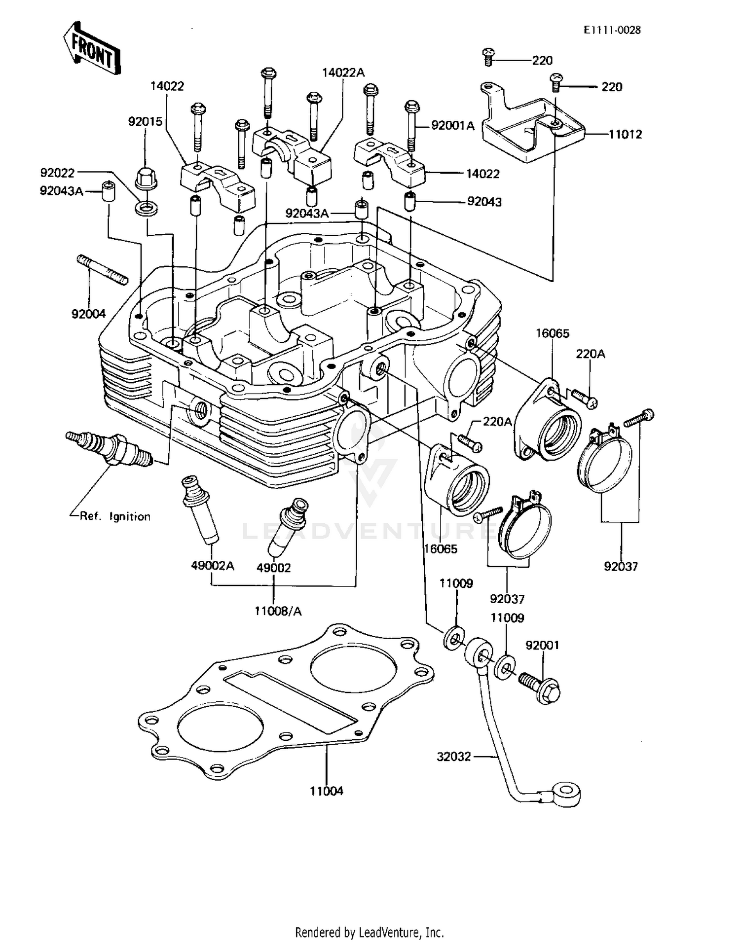 CYLINDER HEAD (KZ440-A2/A3)