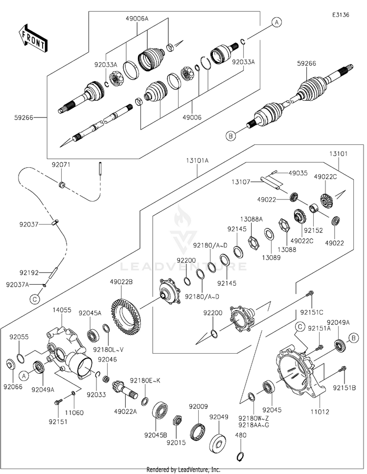 Drive Shaft-Front Schematic