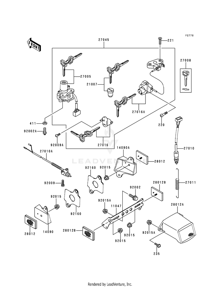 Ignition Switch/Locks/Reflectors Schematic
