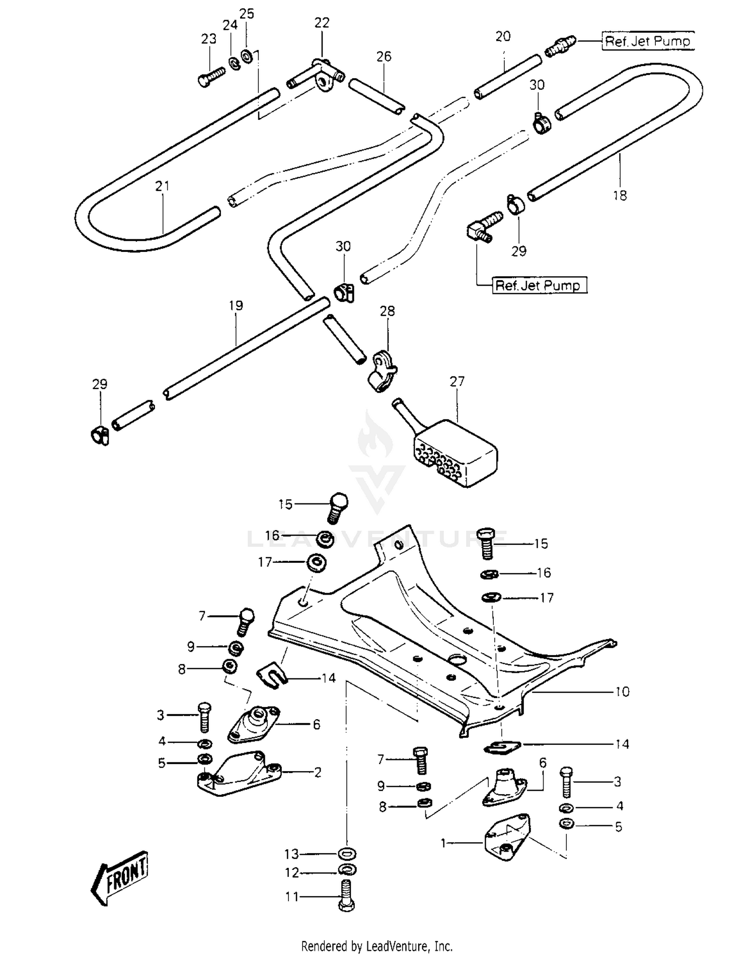 ENGINE MOUNT/COOLING & BILGE ('84-'86 JS