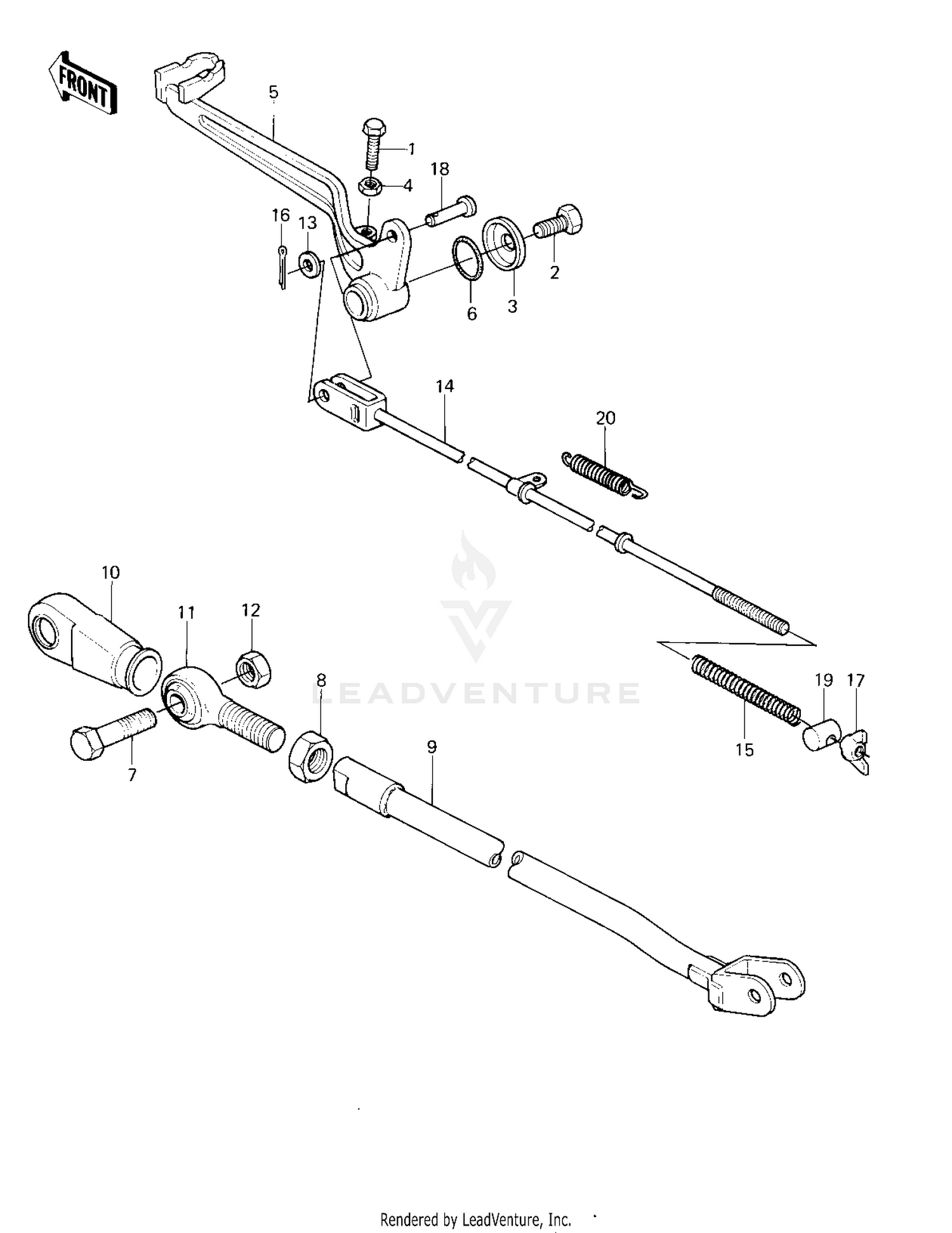 BRAKE PEDAL/TORQUE LINK ('80 A1)
