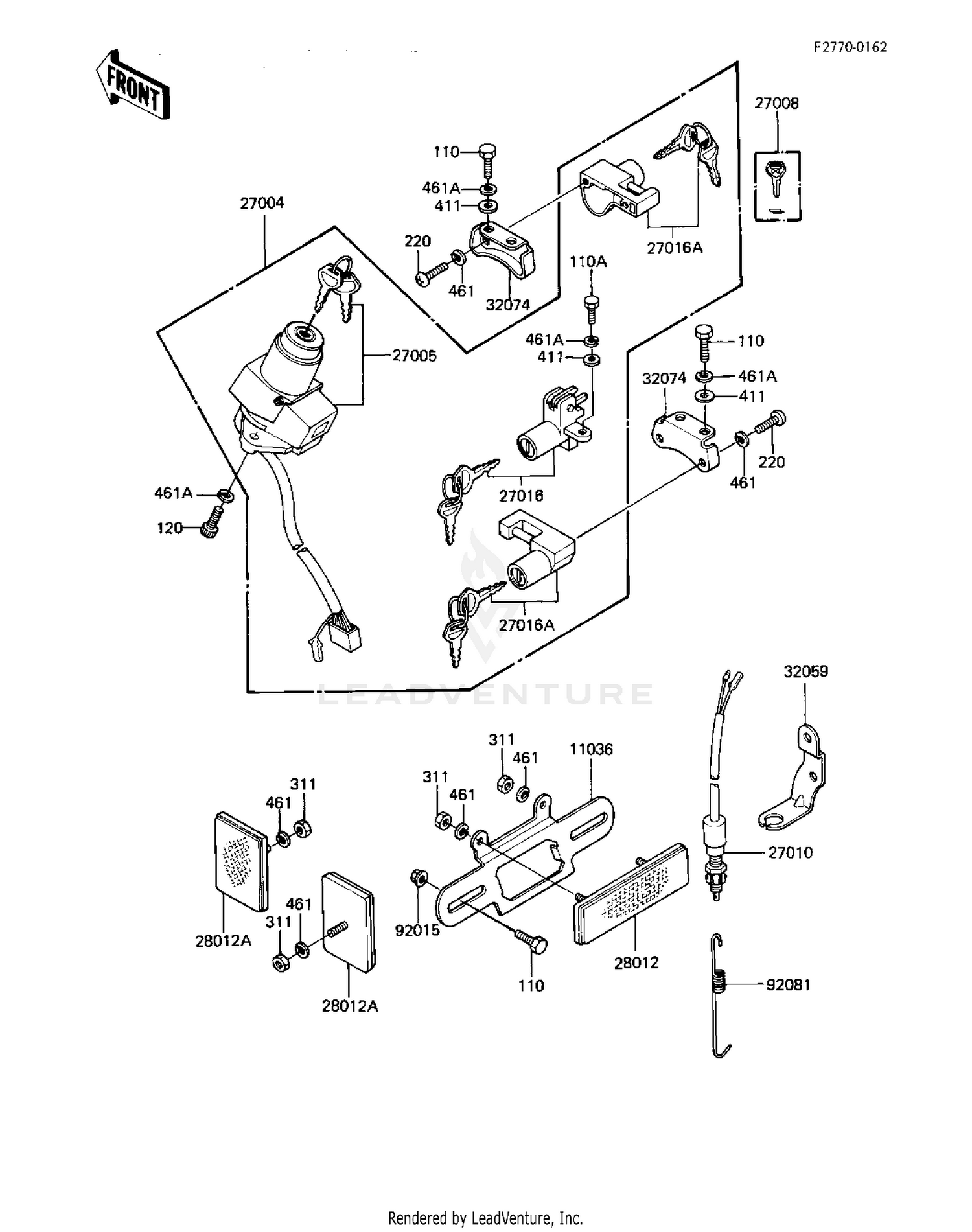 IGNITION SWITCH/LOCKS/REFLECTORS
