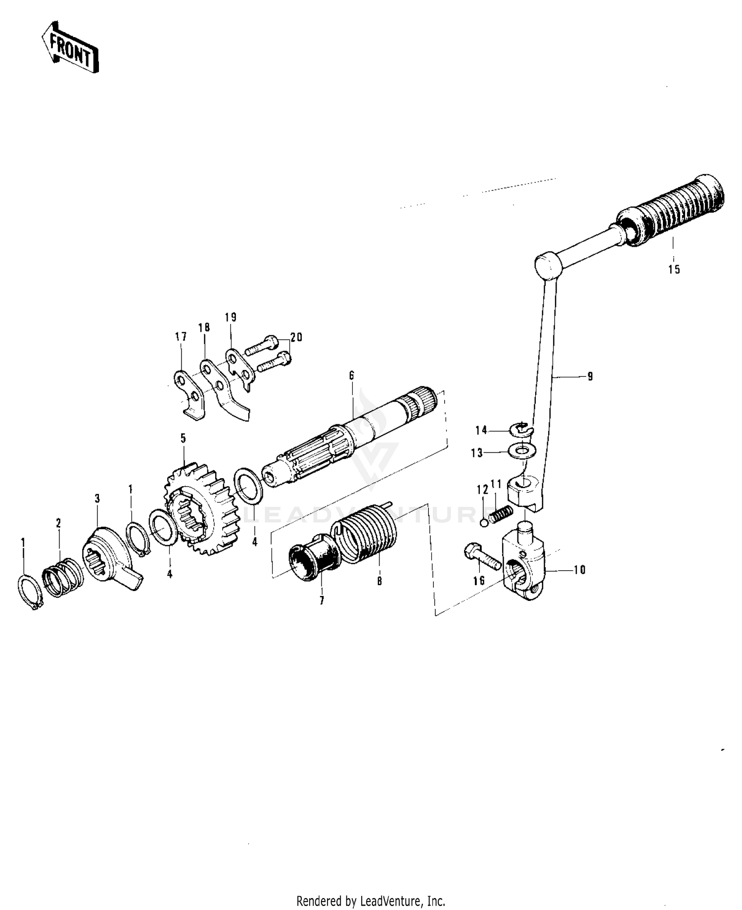 KICKSTARTER MECHANISM ('73-'75 F11/F11-A