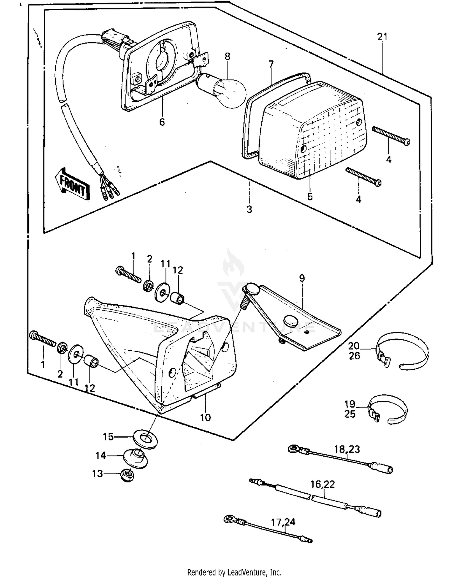 TAILLIGHT (KLX250-A2) (OPTIONAL FOR KLX2