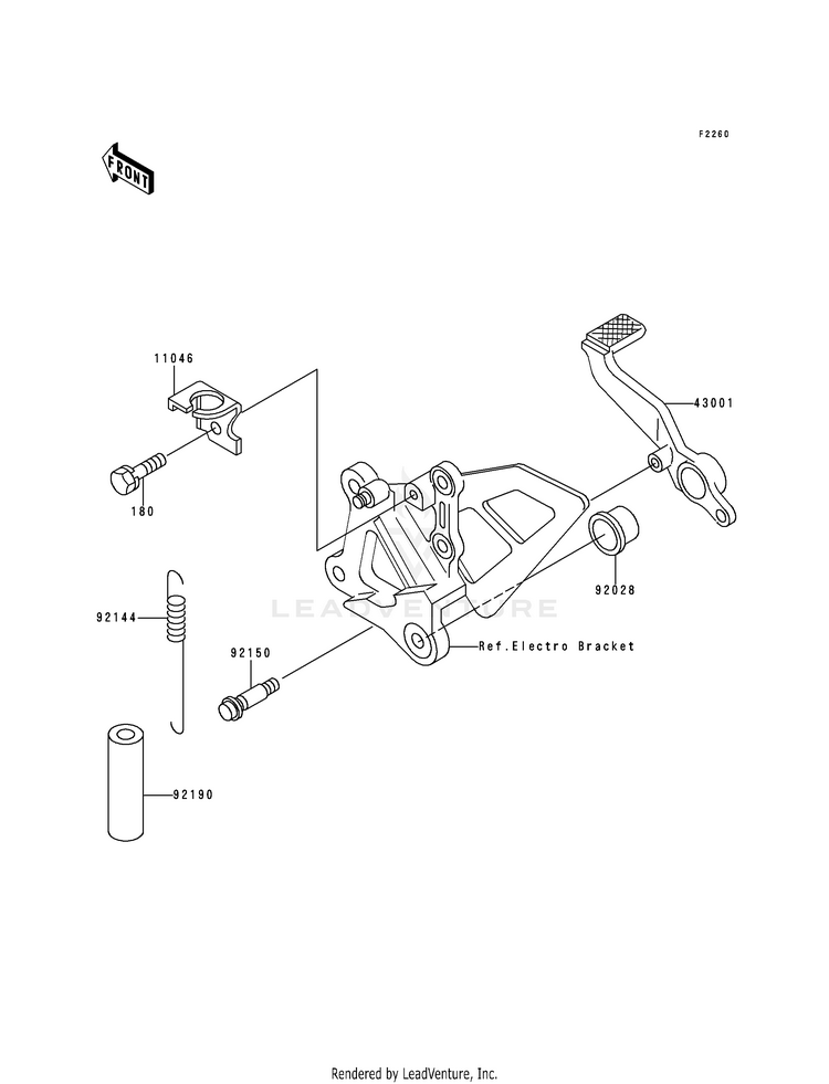 Brake Pedal/Torque Link Schematic