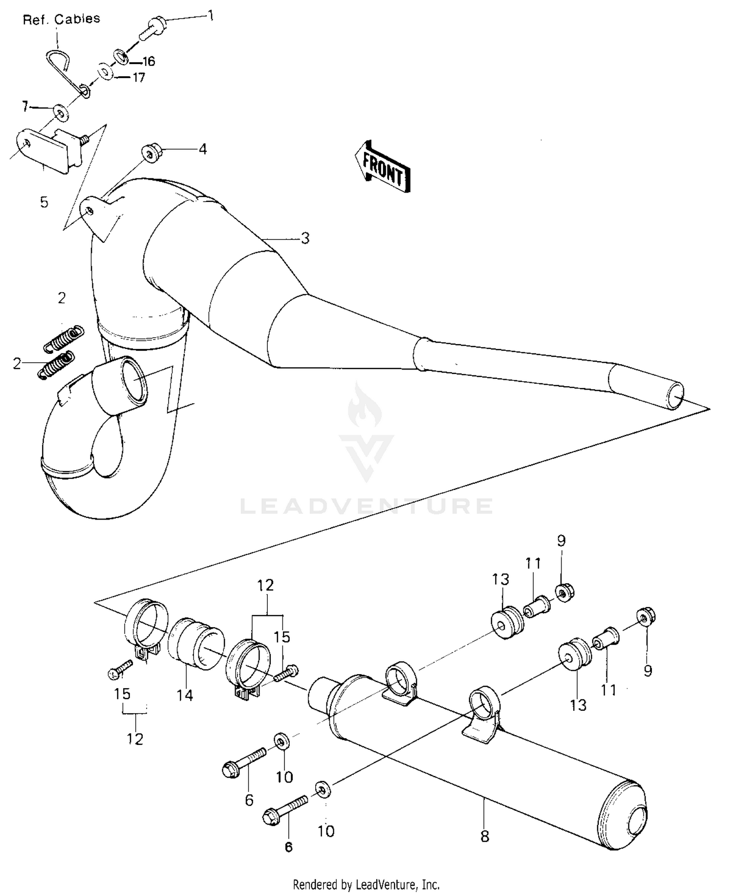 MUFFLER ('81KDX250-B1)