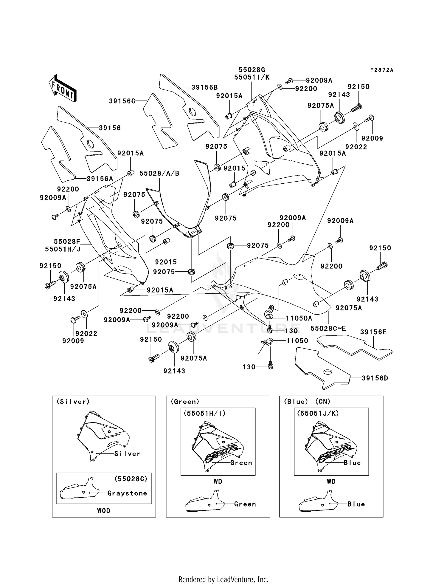 COWLING LOWERS (ZX900-F2)
