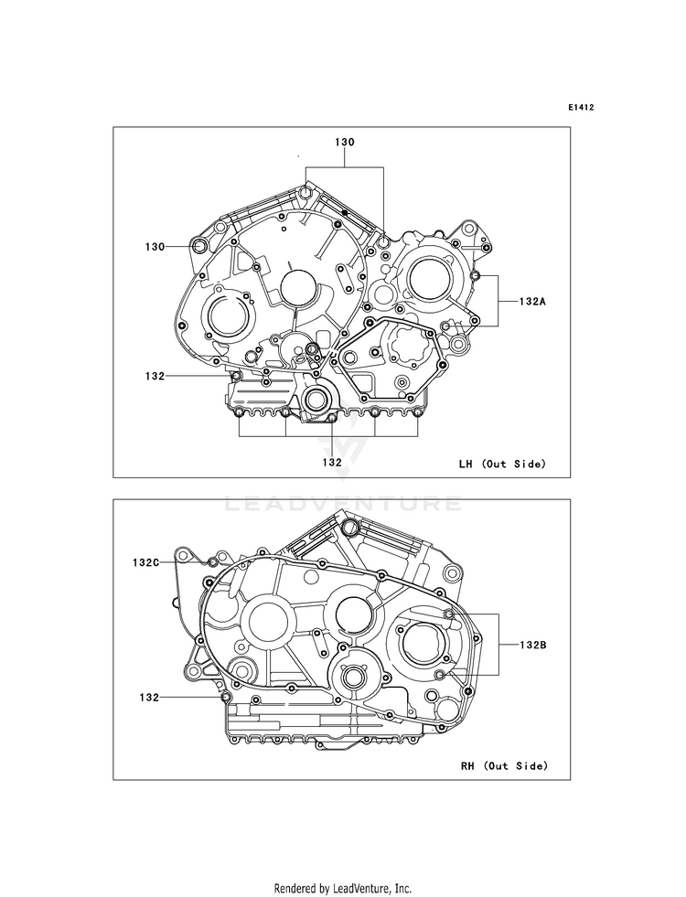 Crankcase Bolt Pattern Schematic