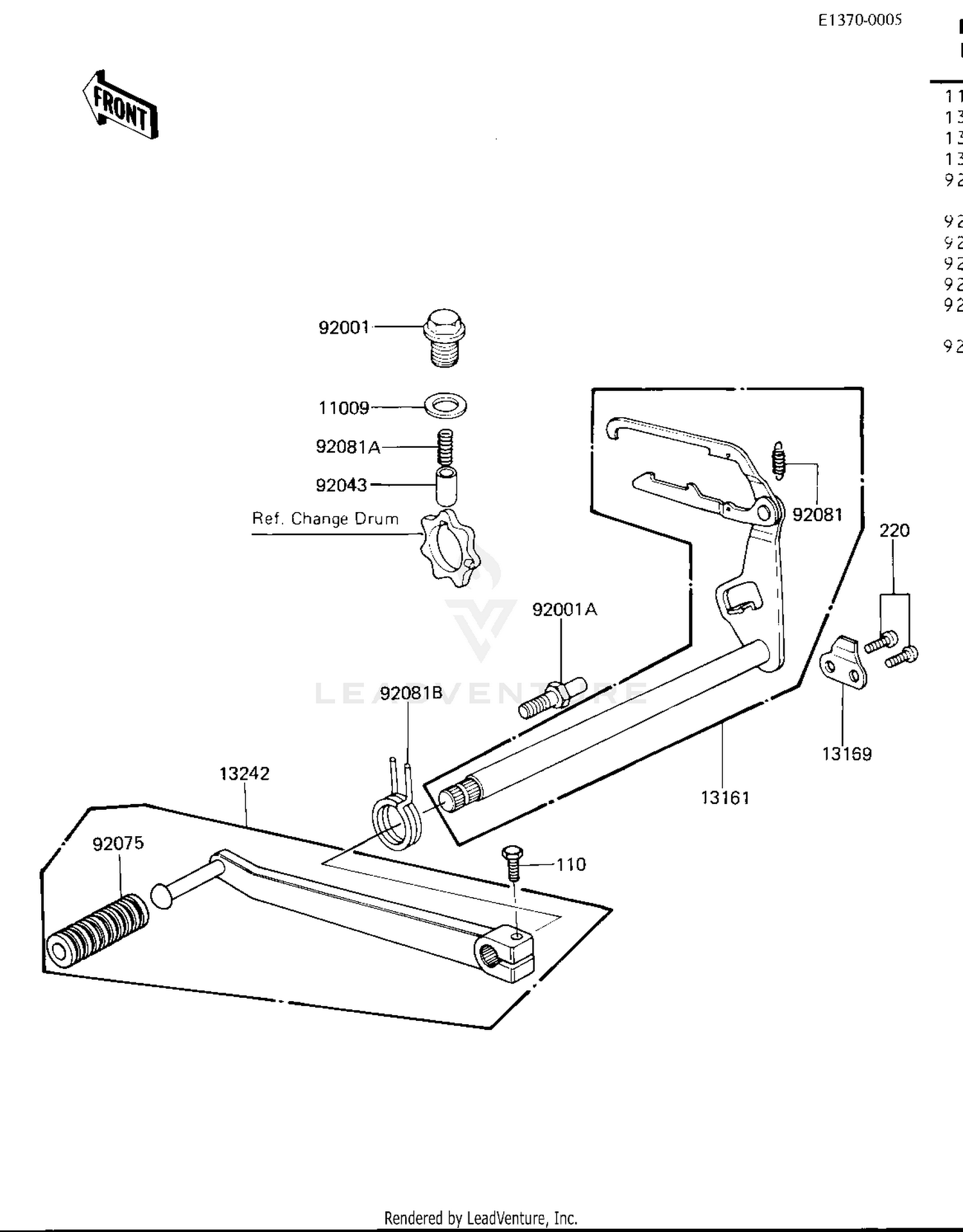GEAR CHANGE MECHANISM ('81 B2)
