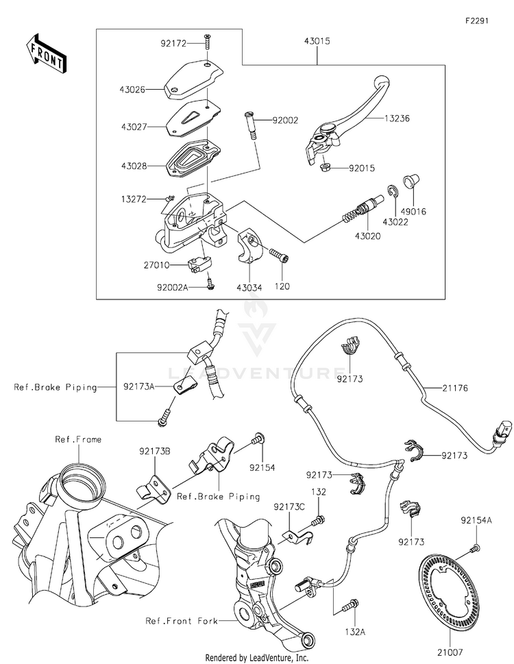 Front Master Cylinder Schematic