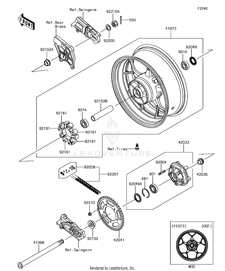 Rear Wheel/Chain Schematic
