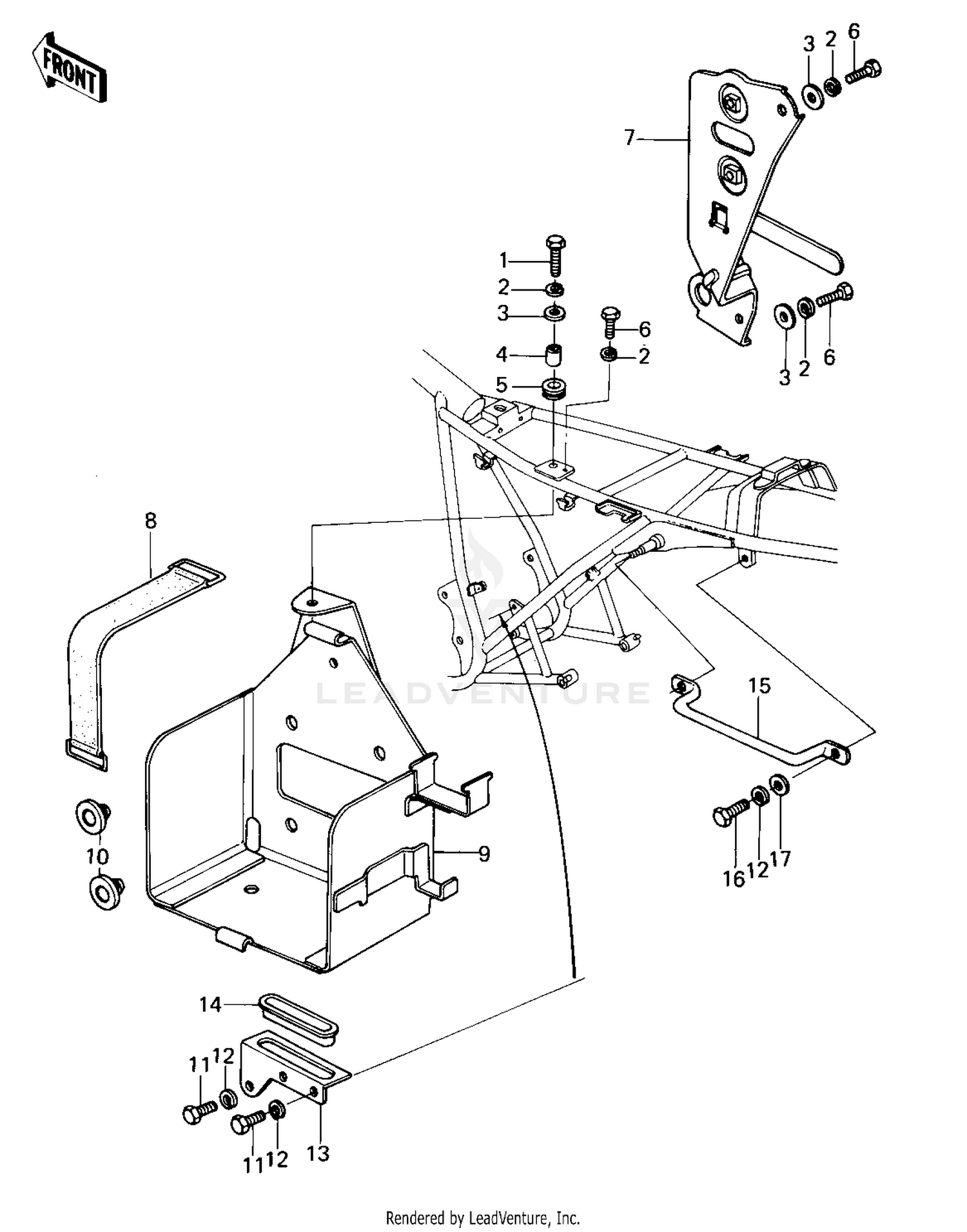 BATTERY CASE/ELECTRO BRACKET ('80 B1)