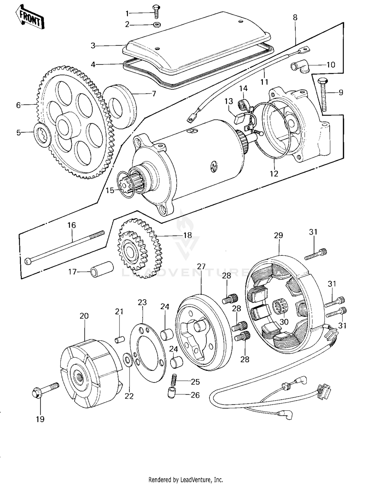 GENERATOR/STARTER MOTOR ('78 D1)