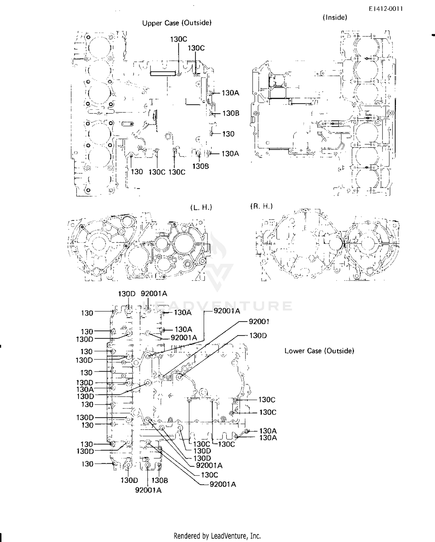 CRANKCASE BOLT & STUD PATTERN