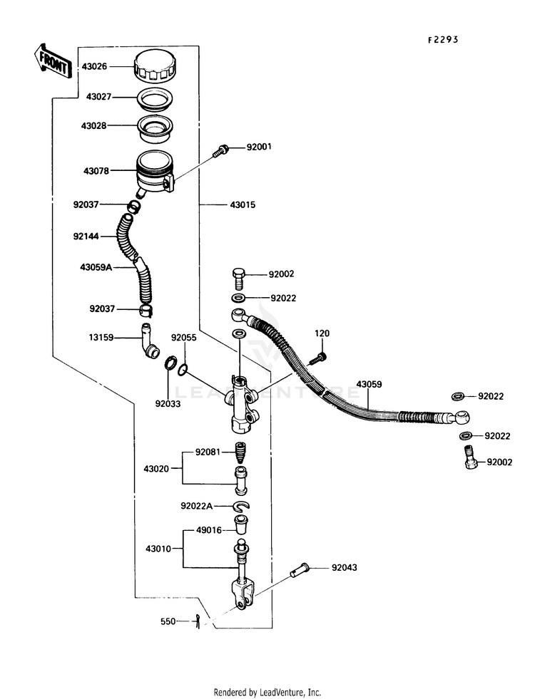 Rear Master Cylinder Schematic