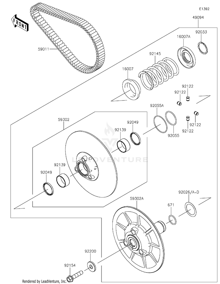 Driven Converter/Drive Belt Schematic