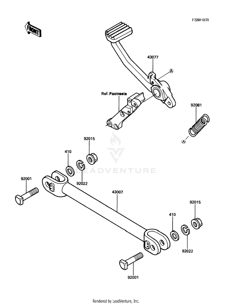 Brake Pedal/Torque Link Schematic