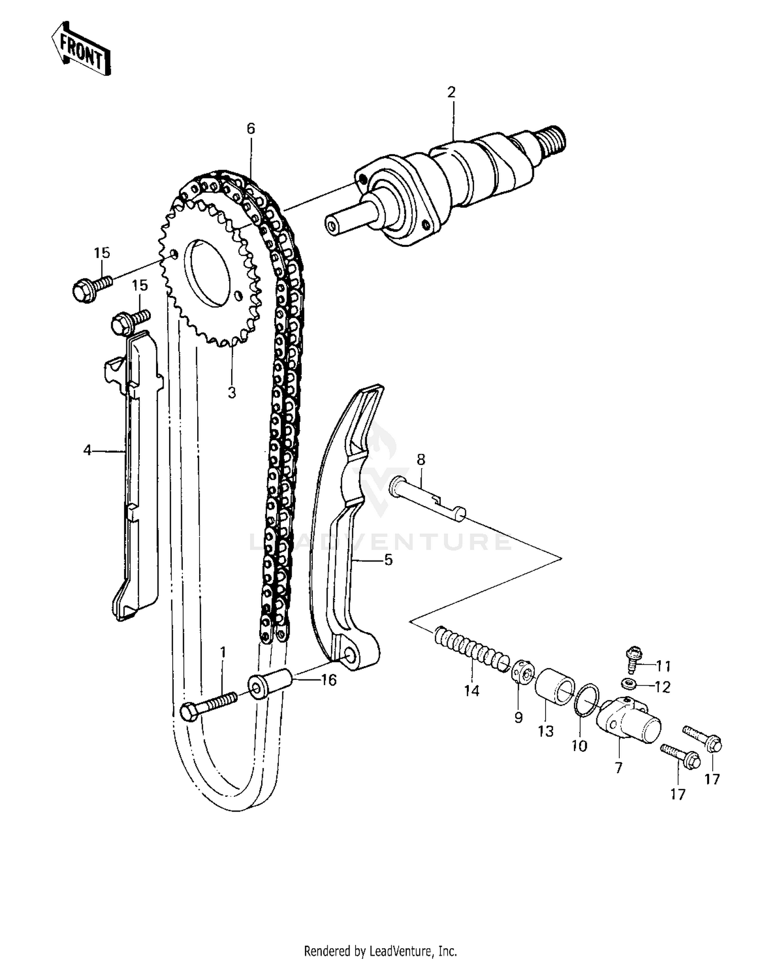 CAMSHAFT/CHAIN/TENSIONER ('80 D1)