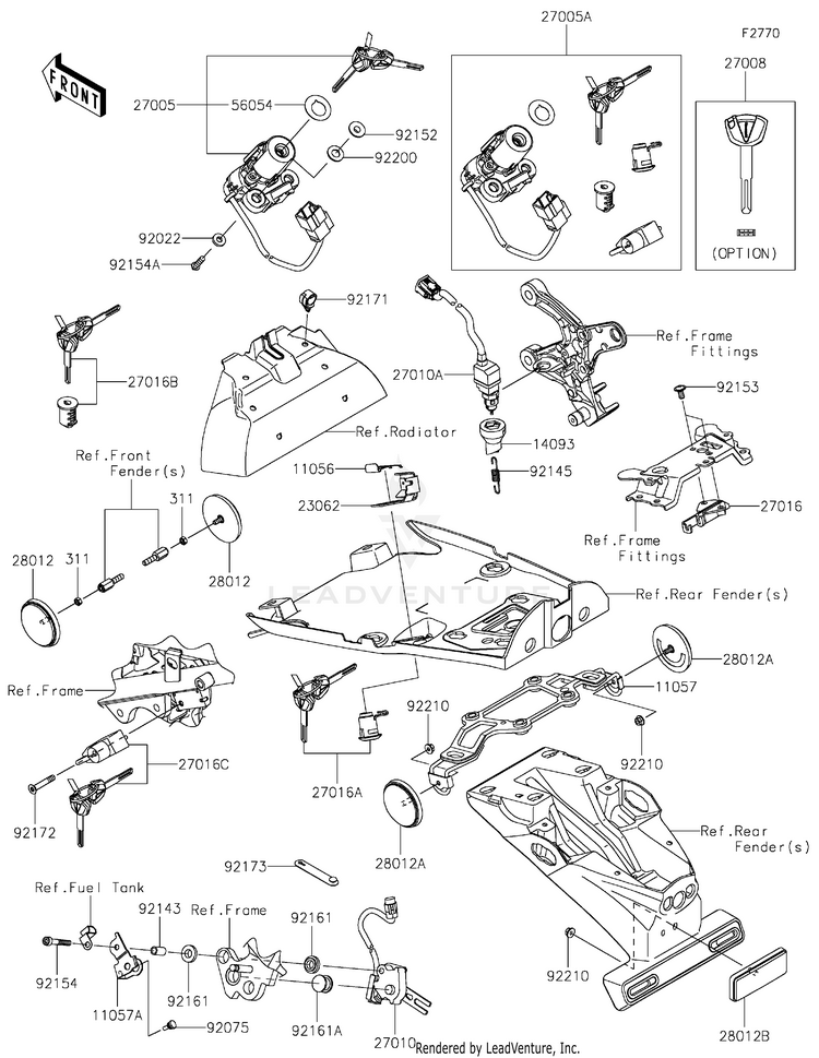 Ignition Switch/Locks/Reflectors Schematic