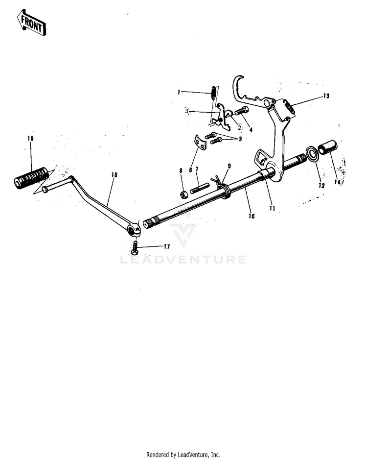 Gear Change Mechanism ('74-'75 F9-B/F9-C Schematic