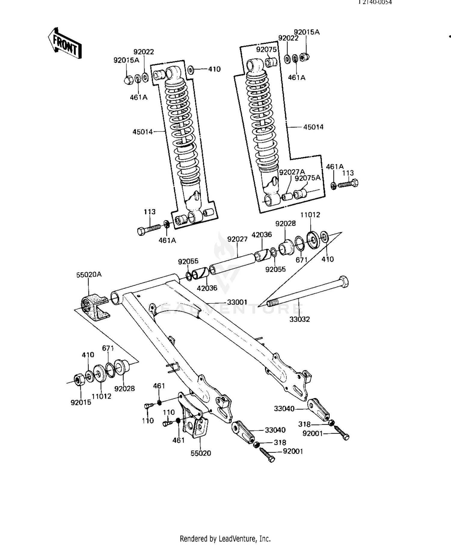 SWING ARM/SHOCK ABSORBERS ('82-'83 A9/A1