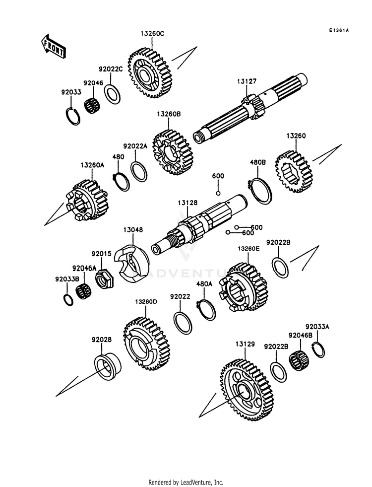 Transmission (Vn1500-A11/A12/A13) Schematic