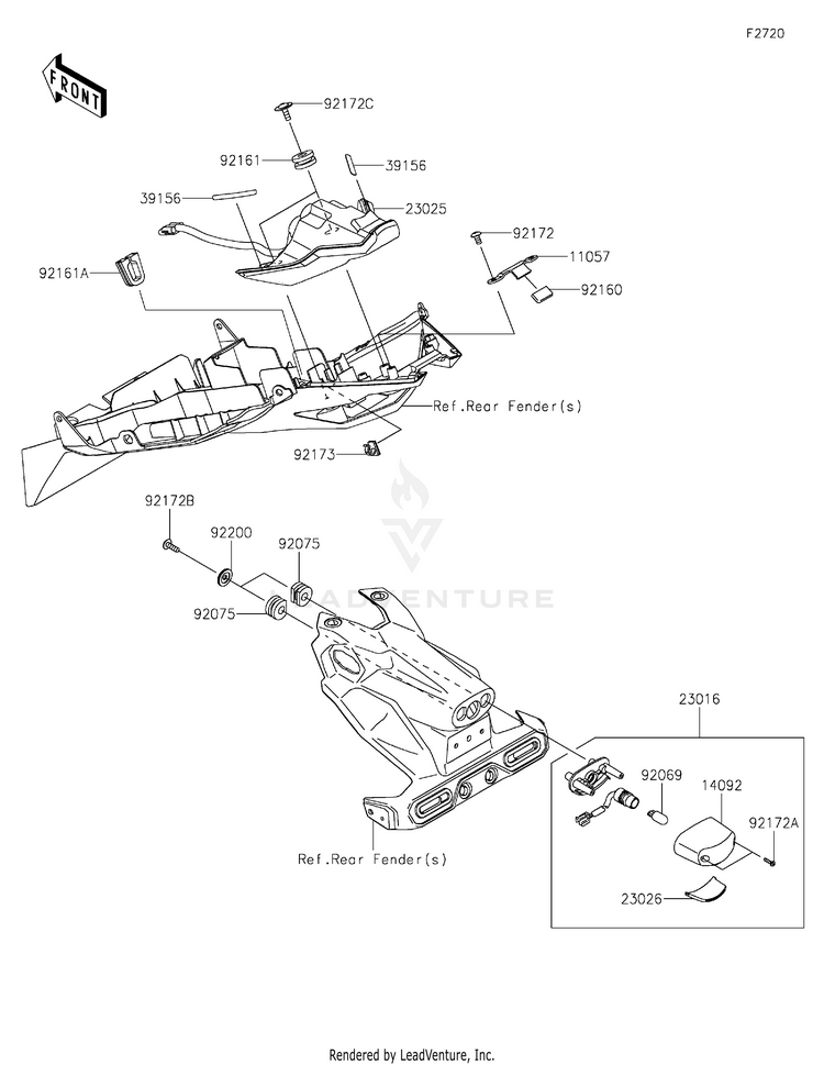 Taillight(S) EX400GPFBL Ninja 400 ABS (2023) Schematic
