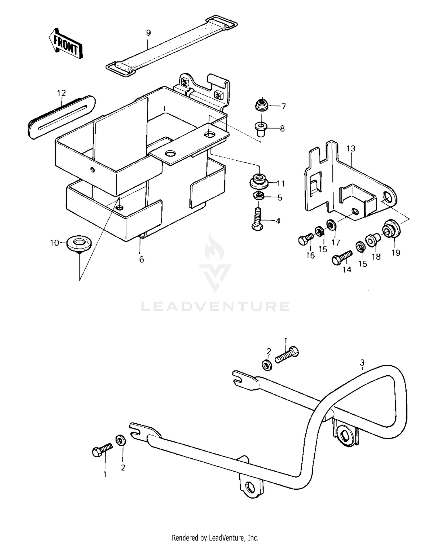 BATTERY CASE/ELECTRO BASKET ('80 D1)