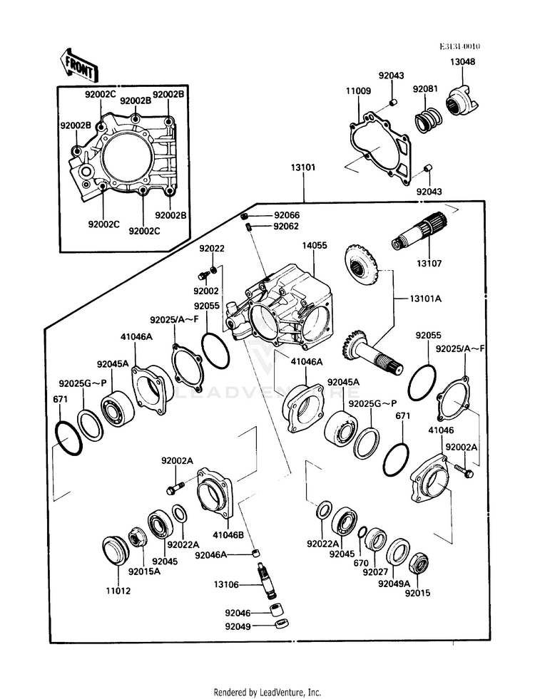 Front Bevel Gear Schematic