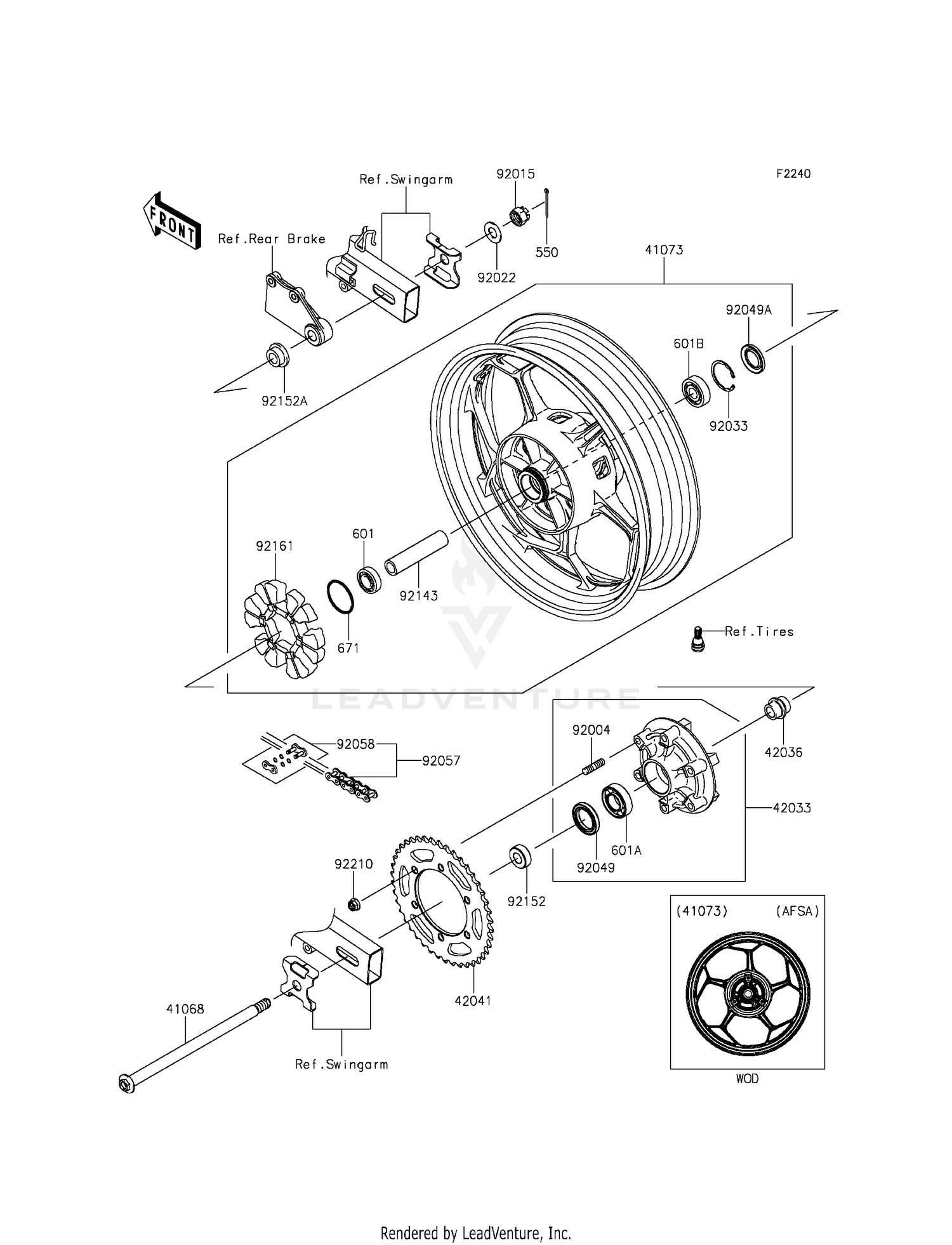 REAR WHEEL/CHAIN